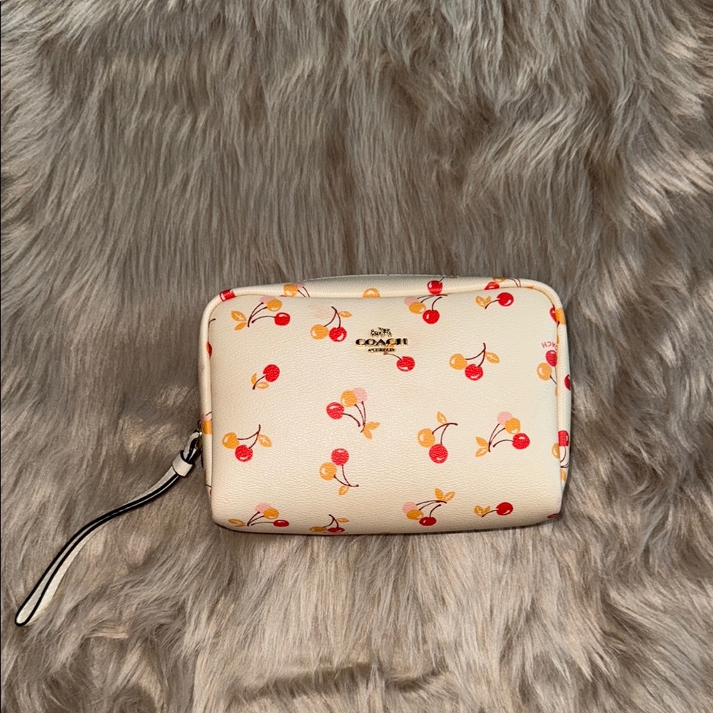 Coach Makeup Case Watercolor Cherry Print